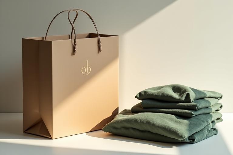 エコな素材で作られたお洒落なアパレルのパッケージ