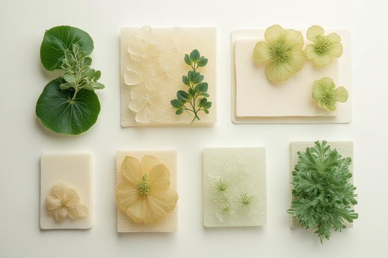 植物由来の新しい素材のサンプル